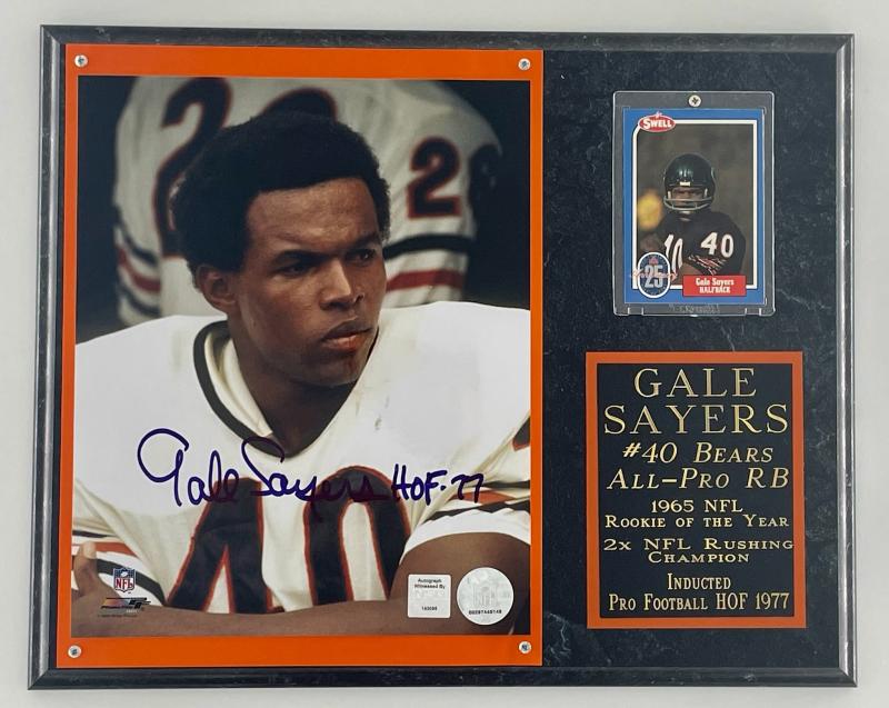 Gale Sayers Autographed Plaque--Chicago Bears