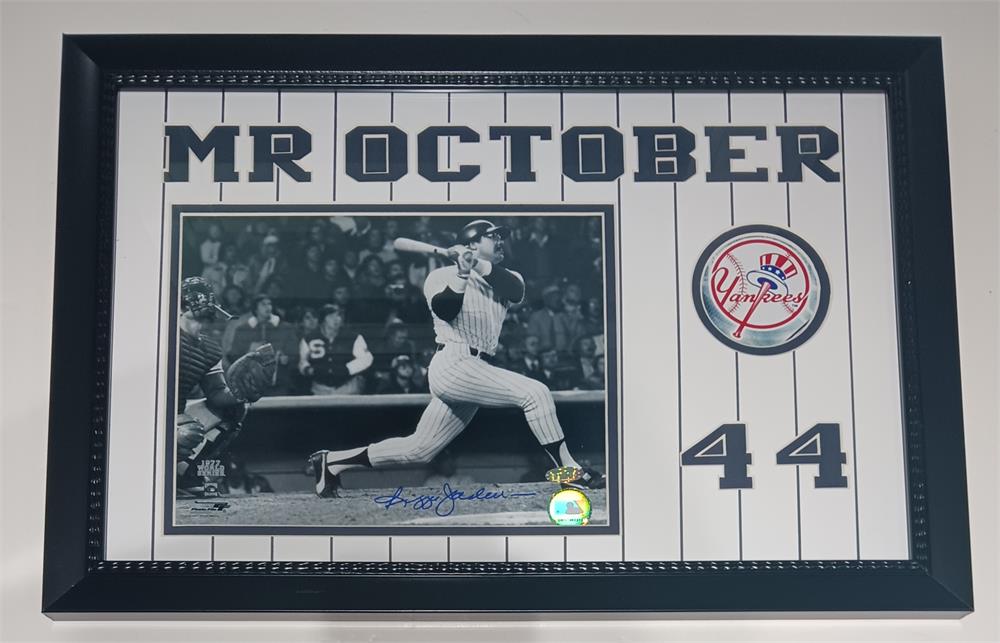 New York Baseball Reggie Jackson Hand Signed 12x18 Frame