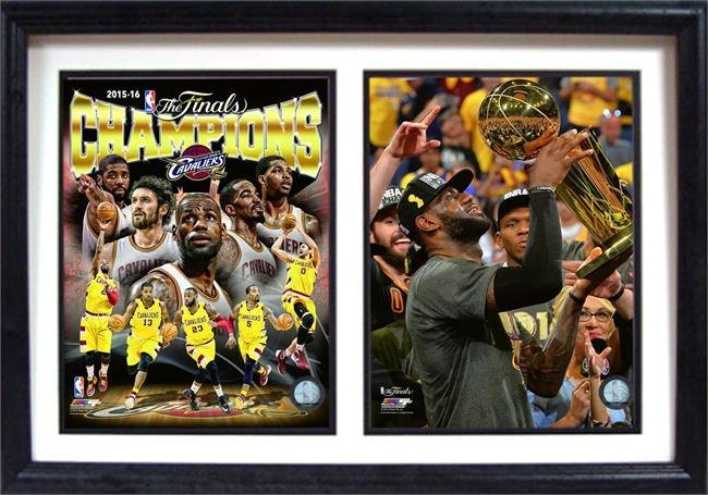 12x18 Double Frame - 2016 NBA Champions Cleveland Cavaliers