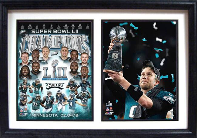 12x18 Double Frame - LII World Champions Philadelphia Eagles