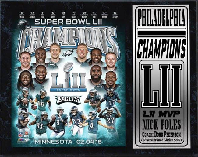 12x15 Stat Plaque - LII World Champion Philadelphia Eagles