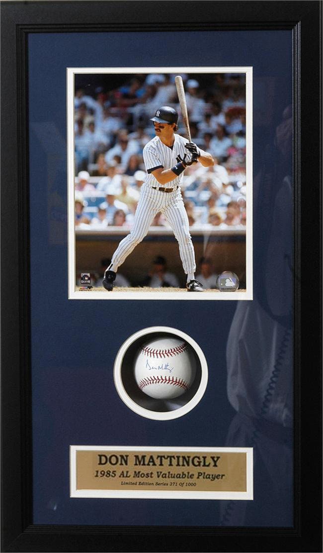 Autographed Shadowbox W/Baseball - Don Mattingly New York Yankees