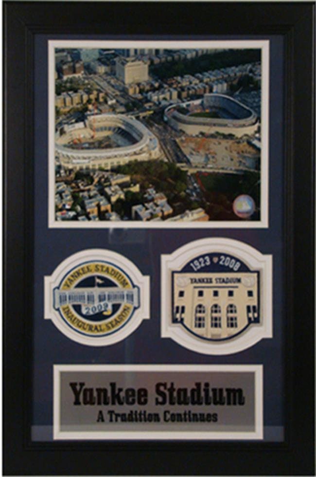 Yankee Stadium "Old and New" Double STD Patch Frame