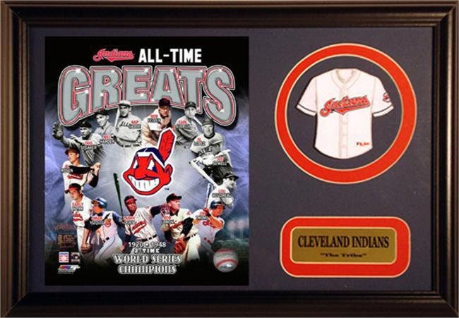 12x18 Mini Jersey Patch Frame - Cleveland Indians Greats