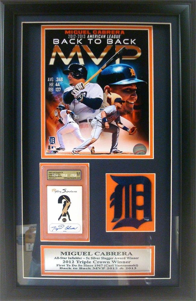 14x24 Autograph Shadowbox - Miguel Cabrera Detroit Tigers