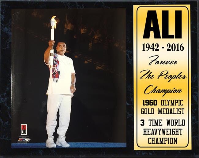 12 x 15 Deluxe Frame - Muhammad Ali - "Ali with Olympic Torch"
