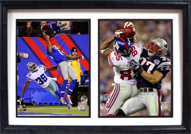 12x18 Double Frame - 'The Catches' Odell Beckham/David Tyree New York Giants