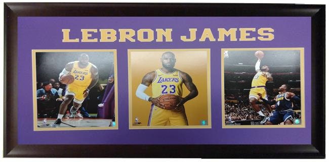 LeBron James Los Angeles Lakers Three Photo Frame