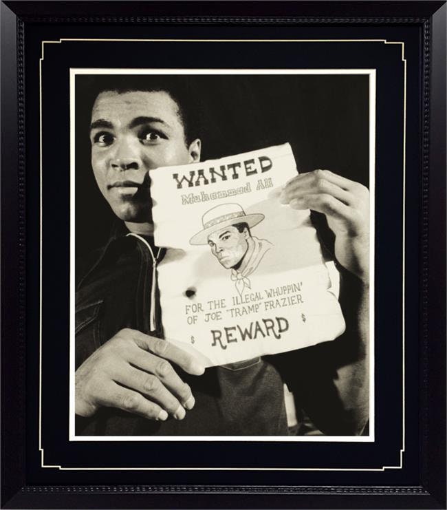 20x24 Deluxe Frame - Muhammad Ali "All Wanted Sign"