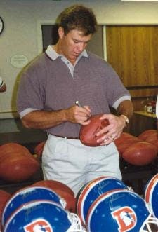 John Elway Autographed Official Tagliabue NFL Game Football