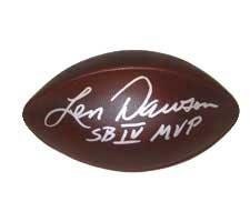 Len Dawson Autographed Football Official Throwback Duke Game Model signed "SBIV MVP"