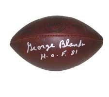 George Blanda Autographed Official Throwback Duke Game Model Football signed "HOF '81"