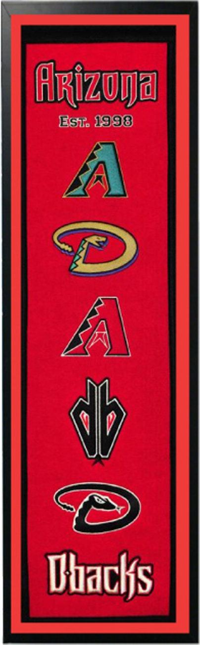 Arizona Diamondbacks Logo History Felt Banner 14 x 37