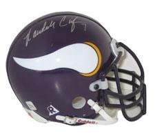 Randall Cunningham Autographed Minnesota Vikings Throwback Authentic Mini Helmet by Riddell