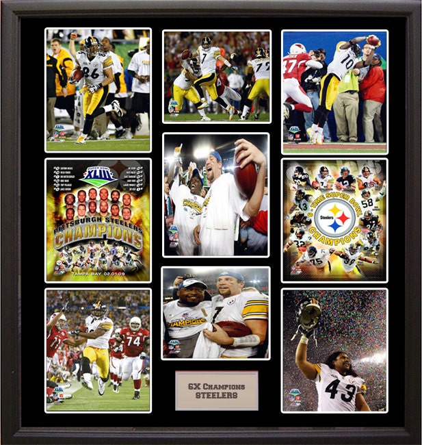 30x34 9 Photo Collage - Pittsburg Steelers