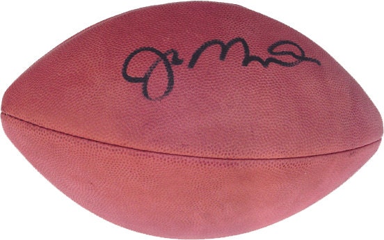 Autographed Football - Joe Montana San Francisco 49ers