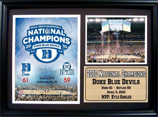 2010 National Champion Duke University 12x18 Photo Stat Frame