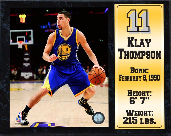 12x15 Stat Plaque - Klay Thompson Golden State Warriors
