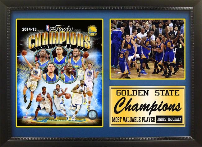 12x18 Photo Stat Frame - 2015 NBA Champions Golden St. Warriors