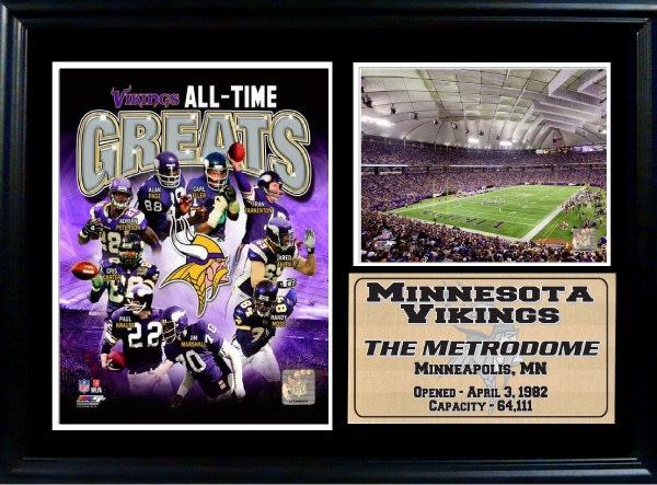 12x18 Photo Stat Frame - Minnesota Vikings Greats