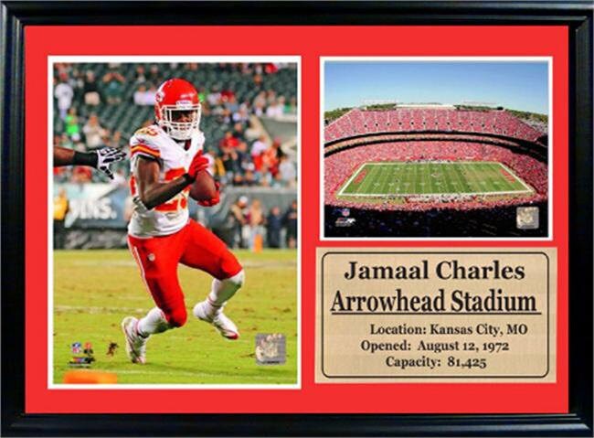 12x18 Photo Stat Frame - Jamaal Charles Kansas City Chiefs