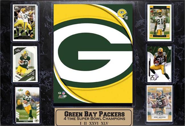 13x27 Six Card Plaque - Green Bay Packers