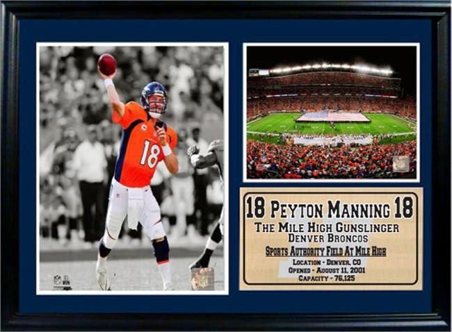 12x18 Photo Stat Frame - Peyton Manning Denver Broncos