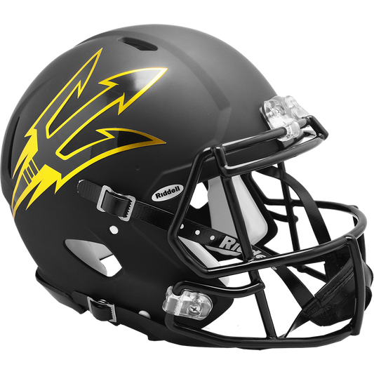 ARIZONA STATE SUN DEVILS SATIN BLACK AUTHENTIC SPEED HELMET