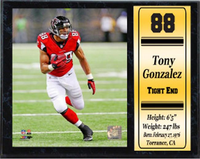 12x15 Stat Plaque - Tony Gonzalez Atlanta Falcons