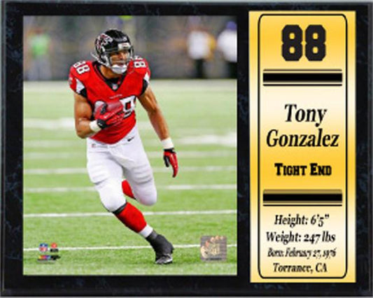 12x15 Stat Plaque - Tony Gonzalez Atlanta Falcons