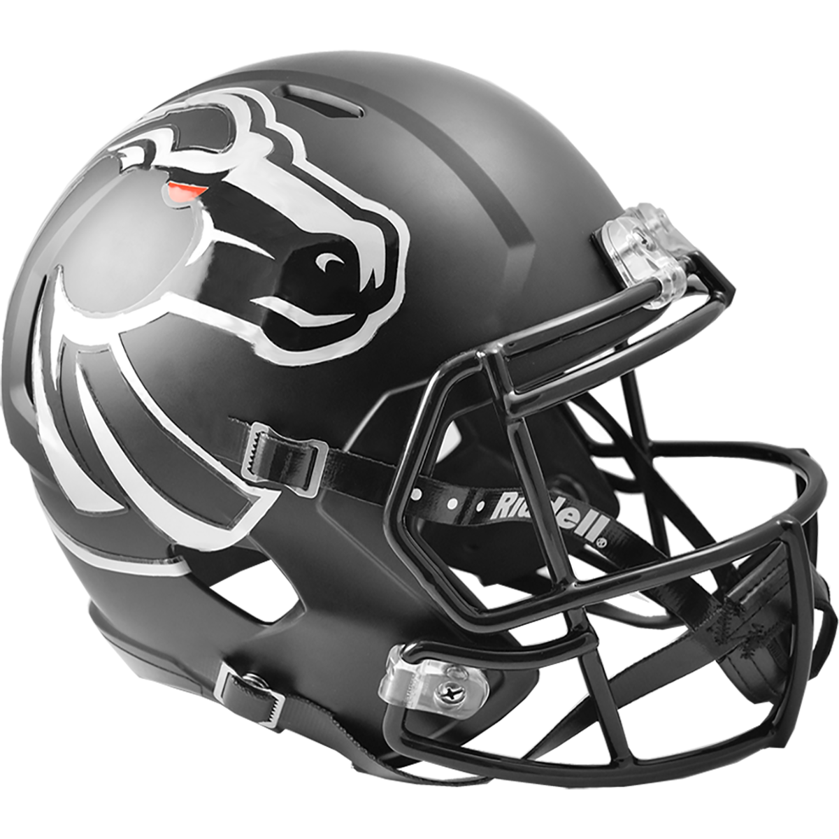 BOISE STATE BRONCOS MATTE BLACK SPEED REPLICA HELMET NCAA