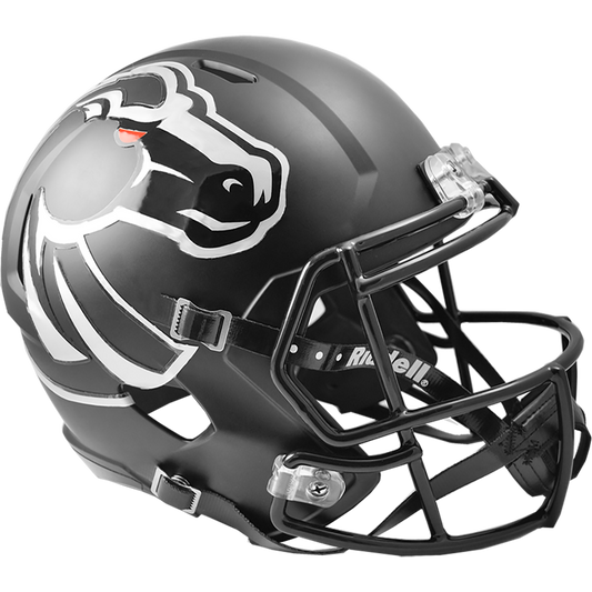 BOISE STATE BRONCOS MATTE BLACK SPEED REPLICA HELMET NCAA