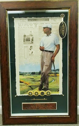 Ben Hogan - Grand Slam Champion Shadowbox Frame 20"x 35"