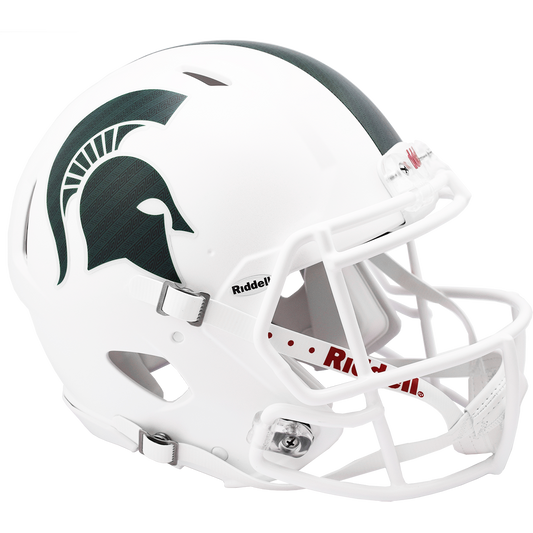 MICHIGAN STATE SPARTANS WHITE SPEED REPLICA HELMET NCAA