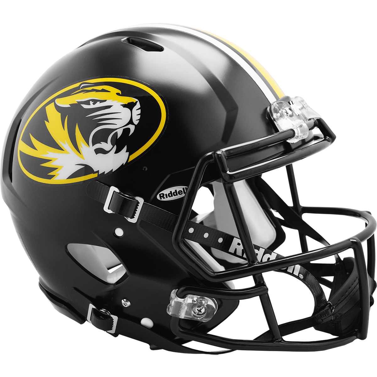 MISSOURI TIGERS BLACK SPEED REPLICA HELMET NCAA