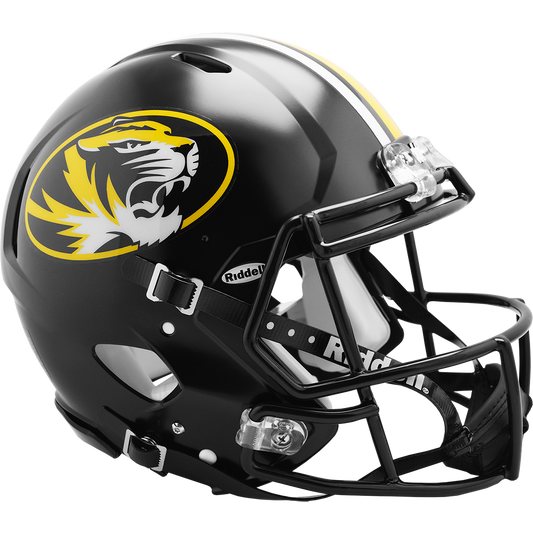 MISSOURI TIGERS BLACK SPEED REPLICA HELMET NCAA
