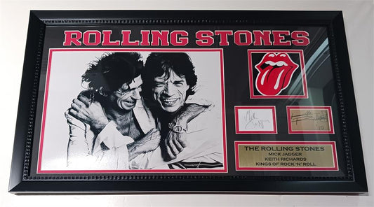 The Rolling Stones Mick Jagger And Keith Richards 16x26 Replica Signature