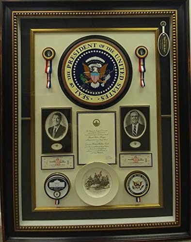 Ronald Regan & George Bush Inauguration Collage with Seal