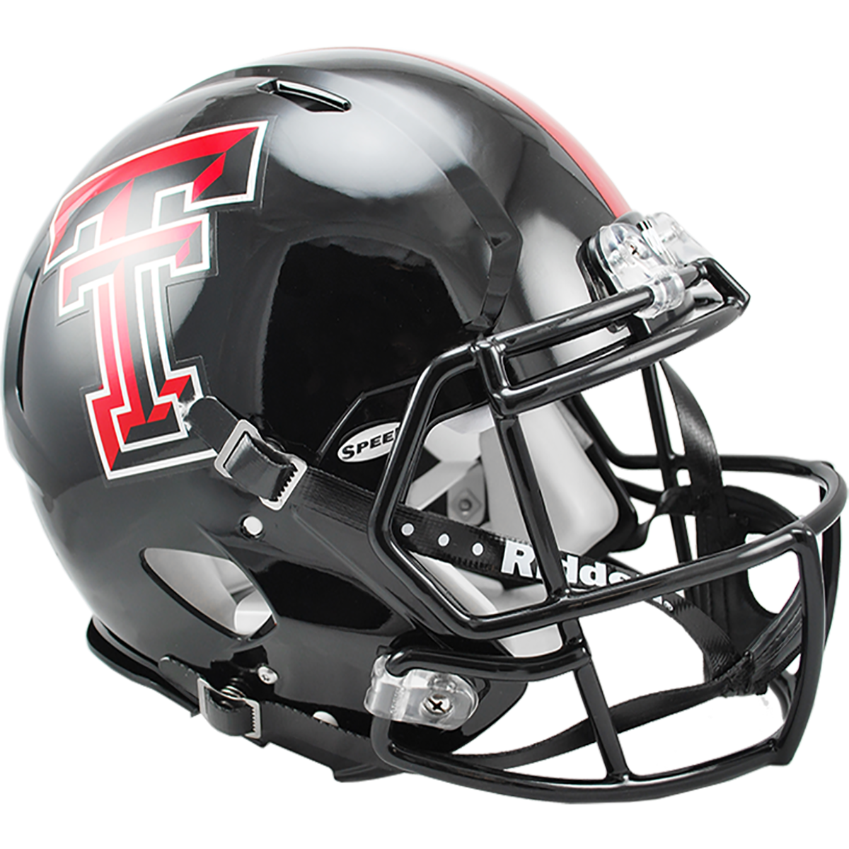 TEXAS TECH RED RAIDERS BLACK AUTHENTIC SPEED HELMET