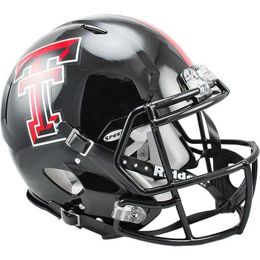 TEXAS TECH RED RAIDERS BLACK AUTHENTIC SPEED HELMET
