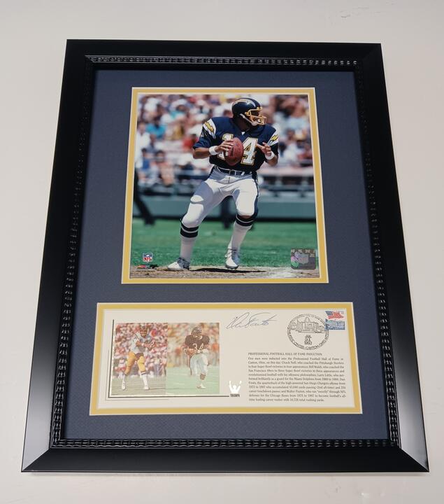 Los Angeles Football Dan Fouts Autographed 1993 Hall Of Fame Induction 12x18 Frame