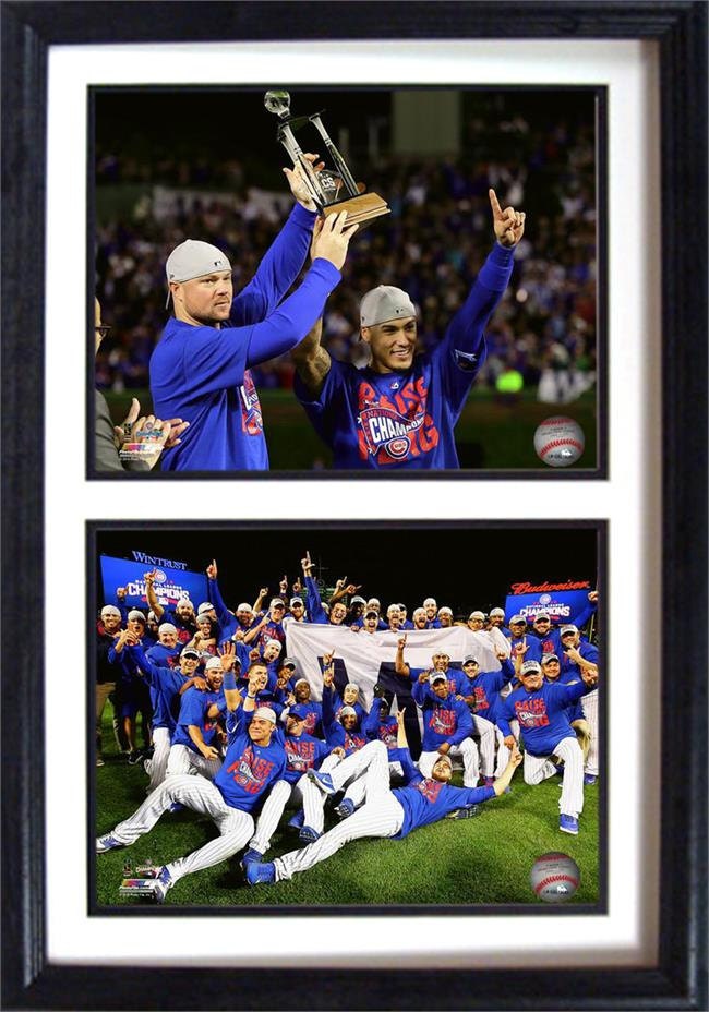 12x18 Double Frame - Chicago Cubs 2016 NL Champions