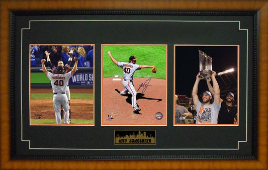 15x35 Three Photo Autographed Frame - Madison Bumgarner San Fransico Giants