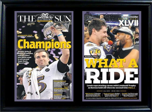 12x18 Double Frame - Baltimore Ravens Champions Baltimore Sun