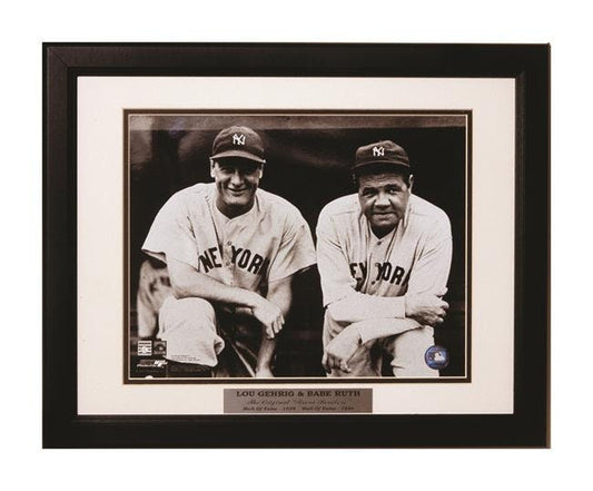 11x14 Deluxe Frame - Babe Ruth and Lou Gehrig New York Yankees