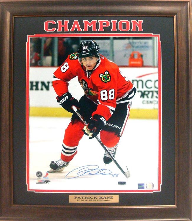 20x24 Autographed Frame - Patrick Kane Chicago Blackhawks "Champion"