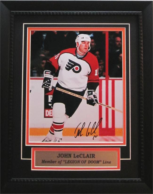 11x14 Autographed Frame - John LeClair Philadelphia Flyers