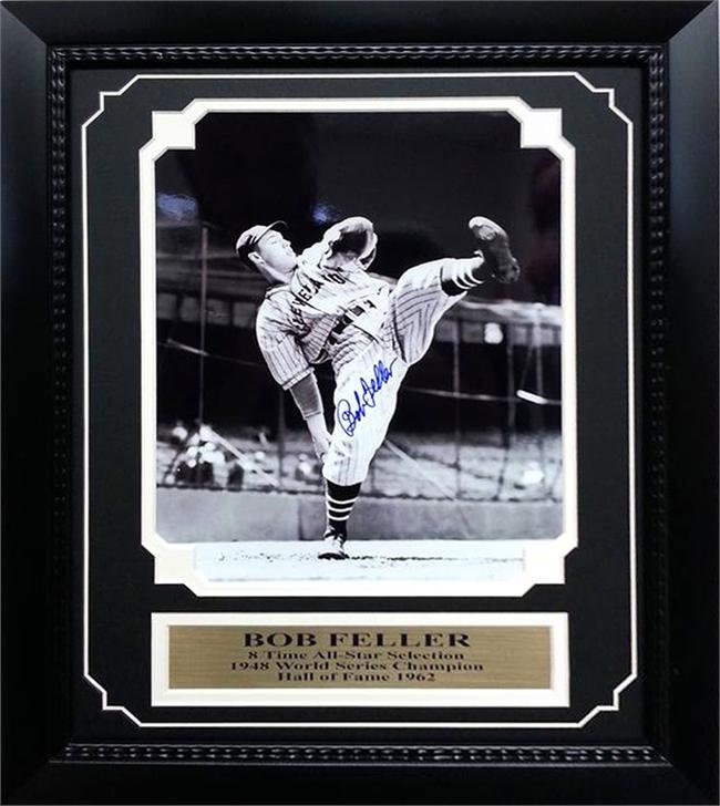 Bob Feller "Leg Up" 11x14 Autographed Frame