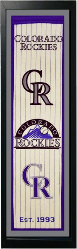 Colorado Rockies Logo History Felt Banner 14 x 37