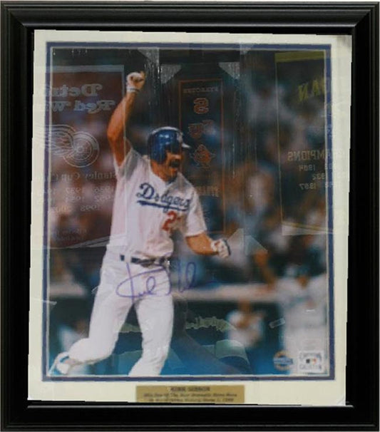 20x24 Autographed Frame - Kirk Gibson Los Angeles Dodgers